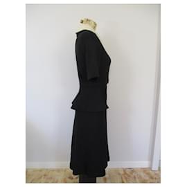 Manoush-robe milano-Noir,Blanc cassé