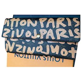 Louis Vuitton-Limited Graffiti Stephen Sprouse Collection Cartera Monedero Cartera plegable-Castaño,Naranja