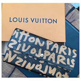 Louis Vuitton-Carteira Bifold limitada Graffiti Stephen Sprouse Collection Carteira-Marrom,Laranja