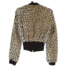 Dolce & Gabbana-D & G blouson long sleeve / leopard print / zip up / short length / spring / autumn brown x ivory x multi-Brown