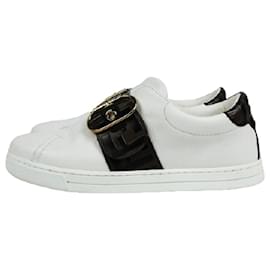 Fendi-Fendi sneakers White x Brown 37 Zucca FENDI-Brown,White