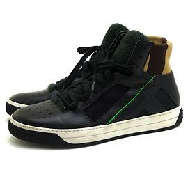 FENDI Baskets montantes FENDI en cuir de vachette Noir