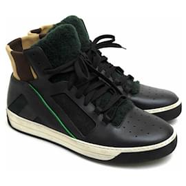 Fendi-FENDI FENDI high-top sneakers cowhide calf-Black