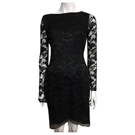 Diane Von Furstenberg-DvF New Zarita Lace Dress Black-Black