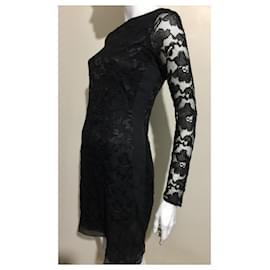 Diane Von Furstenberg-DvF New Zarita Lace Dress Black-Black