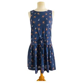 Paul & Joe Sister Robe sans manches Paul & Joe imprimé Disney bleu coton Bleu
