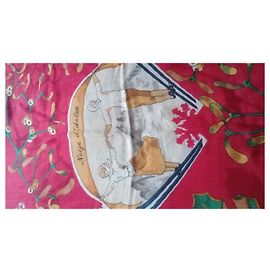 Sciarpa Hermès Snow of Yesteryear seta e cashmere rosso Rosso