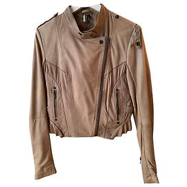 Topshop Top Shop leather jacket Beige