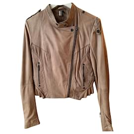 Topshop-Top Shop leather jacket-Beige