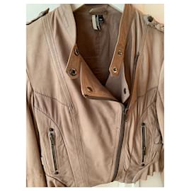 Topshop-Top Shop leather jacket-Beige
