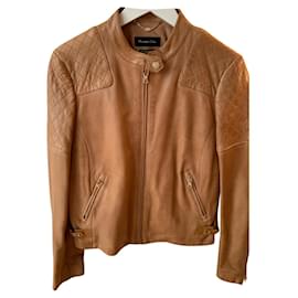 Massimo Dutti Lederjacke Karamell
