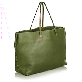 Fendi-Sac cabas en cuir marron Selleria Fendi-Marron