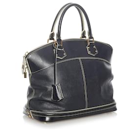 Louis Vuitton-Louis Vuitton Black Suhali Lockit MM-Black