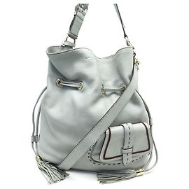 NEW LANCEL PREMIER FLIRT GM A HANDBAG0246 HAND BAG LEATHER SHOULDER STRAP Grey