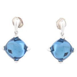 NEUN BACCARAT MEDICIS SILBEROHRRINGE 925 & BLAUE KRISTALLOHRRINGE Blau