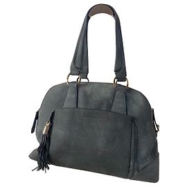 Sac Lancel Mademoiselle Adjani en cuir gris anthracite Gris anthracite