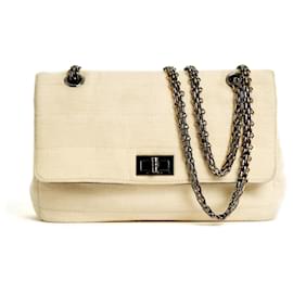Chanel-2.55 JERSEY IVORY SILVER 24-Cream