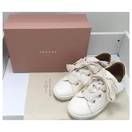 SéZane-Eyelet Jack Trainers-Cream