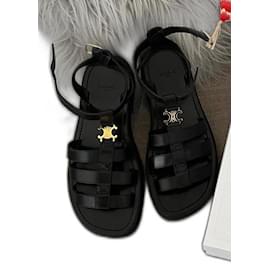 Céline-Triumph Sandals-Black