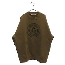 Acne Studios CAMISA COM LOGOTIPO DA FACULDADE Logotipo da faculdade Tênis de moletom com gola redonda bege Bege