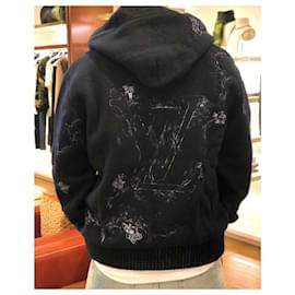 louis vuitton black embroidered hoodie