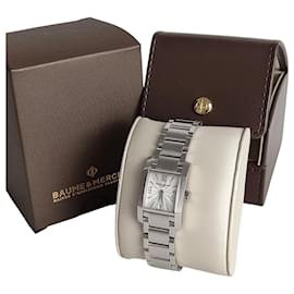 Baume & Mercier-Baume & Mercier relógio de aço 65488 Diamant Hampton-Prata