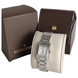 Baume & Mercier orologio in acciaio 65488 Diamant Hampton Argento