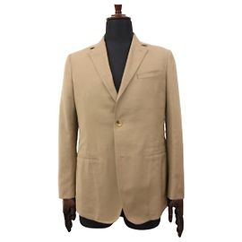 [Alexander McQueen] Cotton material ♪ 2 button Ancon jacket blazer (men's) Size48 Beige Made in Italy Beige