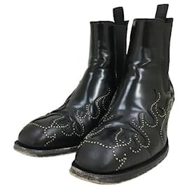 Alexander Mcqueen-Alexander McQueen ◆ Alexander McQueen / Side Gore Boots / 42 / BLK / Black / Leather-Black