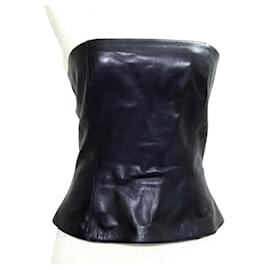 Chanel-CHANEL leather corset-Black