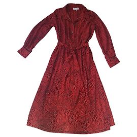 Autre Marque Opullence Long Dress Black Red Polyester Black Red
