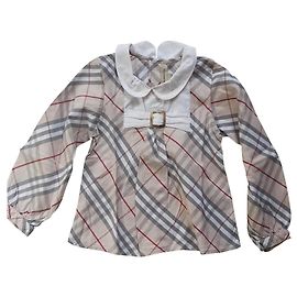 Blouse Burberry en coton blanc beige Blanc Beige Autre