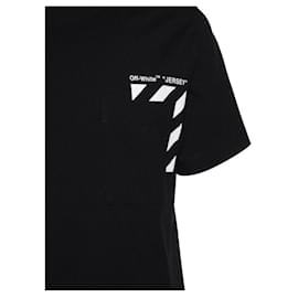 Off White-off white diagonal unisex tee shirt-Black