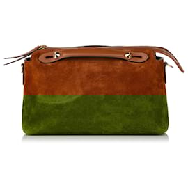 Fendi-Fendi marron sac à main en daim By The Way-Marron