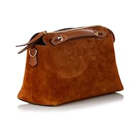Fendi-Fendi marron sac à main en daim By The Way-Marron