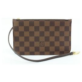 Louis Vuitton Petite pochette Damier Ebene Neverfull PM Wristlet Pouch Autre