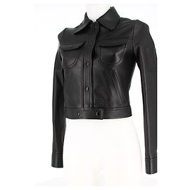 Courreges Courrèges Leather black jacket size 34 Black