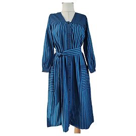 Vestido Noa Noa de rayas azul de algodón Azul