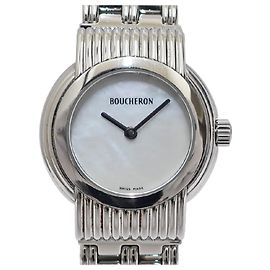 * [Gebraucht] Boucheron Refre SS White Shell Quartz Damenuhr Silber Hardware