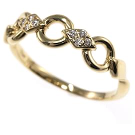 Dior-*Christian Dior Circle Diamond Ring / Ring / K18YG / 750-2.5g / No.14 / # 54 / Yellow Gold /-Other