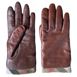 Burberry Lederhandschuhe Braun mit Kaschmirfutter Braun