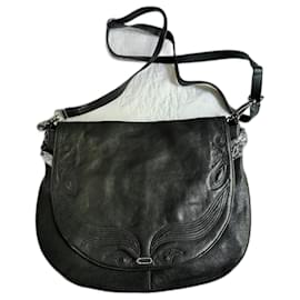 Ikks-Handbags-Black,Silver hardware