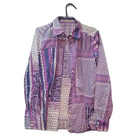 Camisa Etro multicolor lila con estampado paisley Multicolor Lavanda