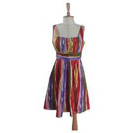 Vestido Calvin Klein de algodón multicolor Multicolor