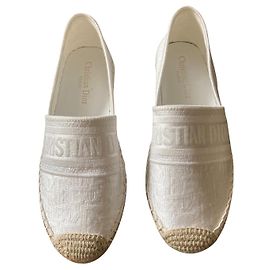Christian Dior granville espadrilles White
