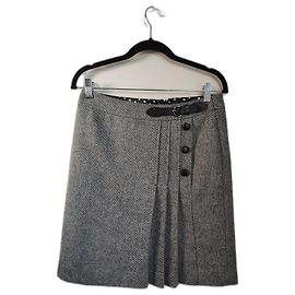 Steffen Schraut Grey Wool Viscose Skirt Size 36 Grey