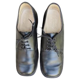 Paraboot black leather derbies 36 Black