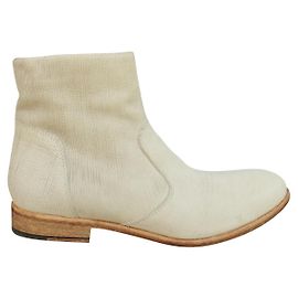 Autre Marque Fru.IT Leder Stiefeletten eggshell Größe 37 Aus weiß