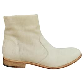 Autre Marque Botines Fru.IT de cuero eggshell talla 37 Blanco roto