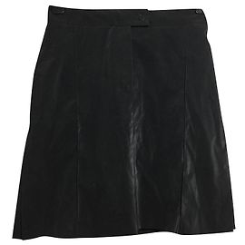 Paco Rabanne vintage A-line skirt with rubber feel Black